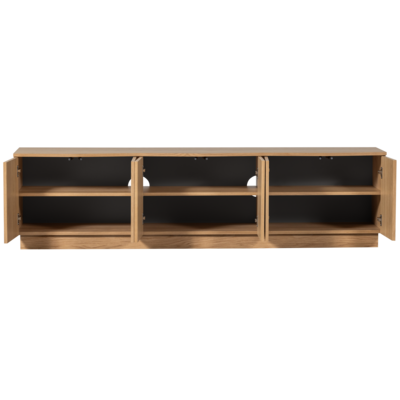 Tv Meubel Zuma 200Cm - Eiken - Transparant