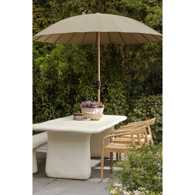 Loggia tuinbank 227x40 cm vezelversterkte polymeer naturel