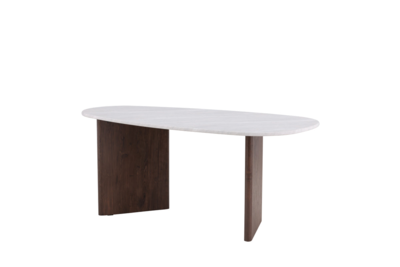 Norrtalje Eetkamertafel - 180 x 90 cm - Lichtgrijs Betonlook