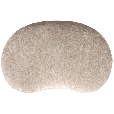 Popular organische poef taupe