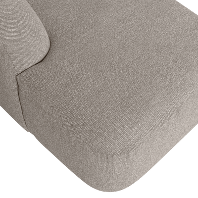 Sloping u-vorm bank off white melange