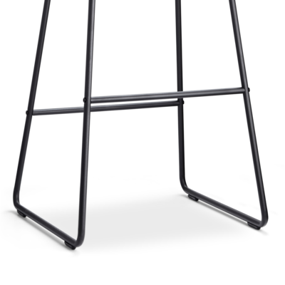Barkruk Nino-Puk zwart onderstel met armleuningen (zithoogte 75 cm)