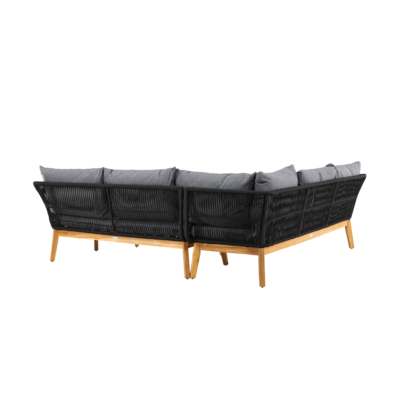 Tuin loungeset grijs Pam - met zitkussens