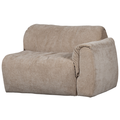 Baggy 1-zits element met arm rechts geweven chenille bruin