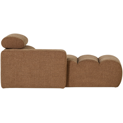 Novi chaise longue element arm links ribstof terra