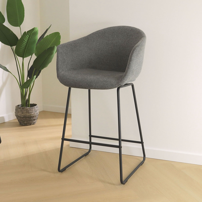 Barkruk Nino-Otis gestoffeerd met zwart onderstel (zithoogte 65 cm)