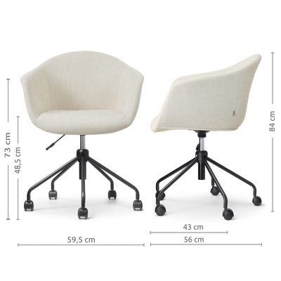 Bureaustoel Nout-Otis gestoffeerd - met armleuningen