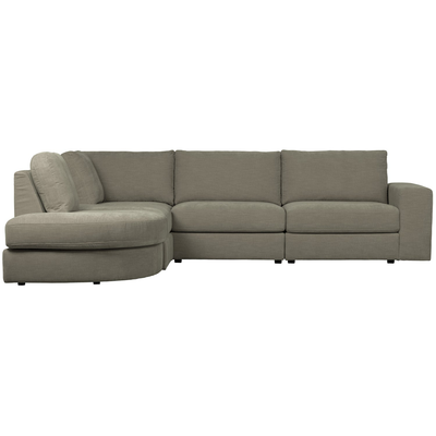 vtwonen 1-zits element Family ronde hoek links - warm grijs