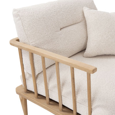 Fauteuil Woody bouclé