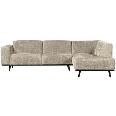 Statement hoekbank rechts chenille velvet terra
