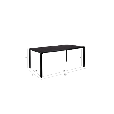 Zuiver Storm Eettafel Zwart