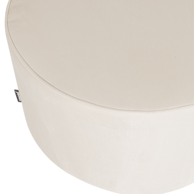Sara poef laag 36xo60 cm velvet off white [fsc]