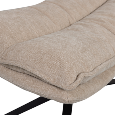 Kube draaifauteuil met hocker bruin