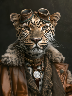 Canvas schilderij van een Luipaard