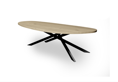 Firma Hout &amp; Staal Eettafel Leaf | Mikado frame | Matte lak