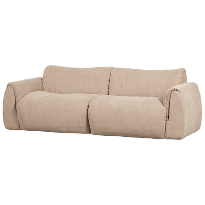 Baggy 2-zits bank 3d chenille middenbruin