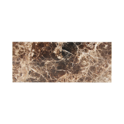 Marmer dienblad S 10x25cm - bruin