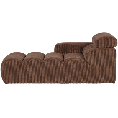 Novi chaise longue element arm links ribstof terra