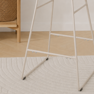 Barkruk Pleun grijsbeige - met zitkussen - 65 cm