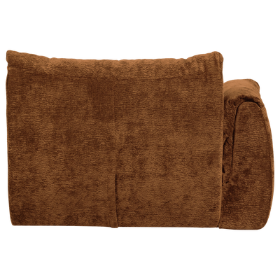 Baggy 1-zits element met arm links geweven chenille oudroze