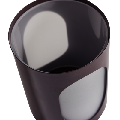 Tavo windlichten metaal/glas bruin - set van 2