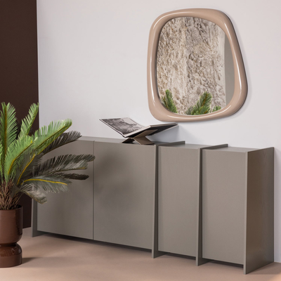 Brock dressoir 200 cm essen fineer warmgrijs [fsc]