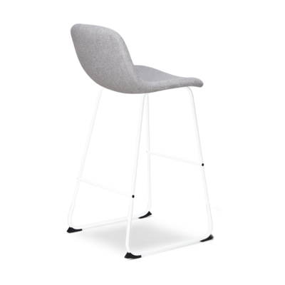 Barkruk Nino-Mats wit 75 cm - Gestoffeerde lage zitting