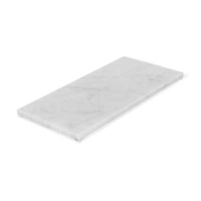 Marmer dienblad M 15x30cm - wit