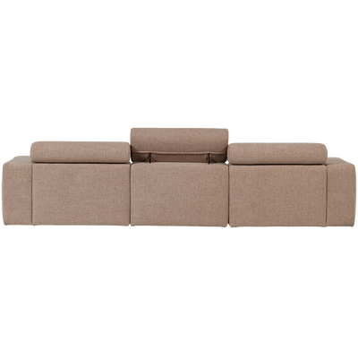 Novi chaise longue bank rechts donkerbruin melange