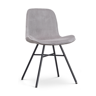 Eetkamerstoel Noa-Fé gestoffeerd - zwart onderstel