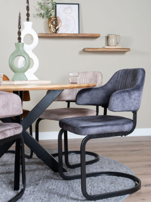 Eetkamerstoel Fox vintage velvet
