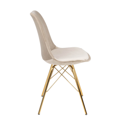 Kuipstoel Velvet goud frame