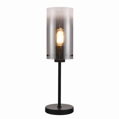 Tafellamp Guus Rookglas 1-lichts - Zwart