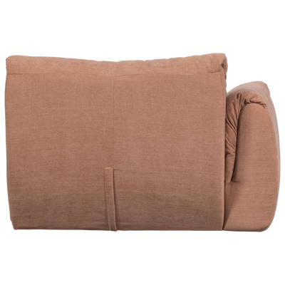 Baggy 1-zits element met arm links geweven chenille oudroze