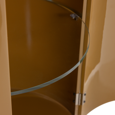 Sera ronde kast 72xo45 cm hout hoogglans honinggeel [fsc]