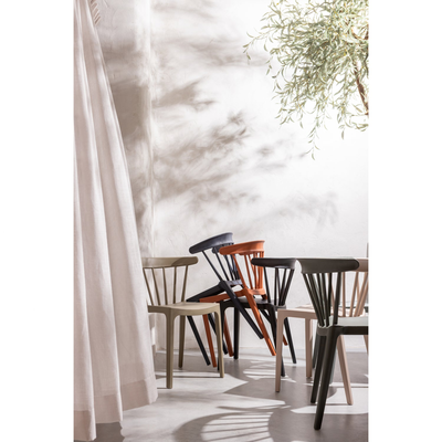 Bliss tuinstoel met spijlen kunststof paars/bruin