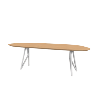 Studio HENK tafel Butterfly Blob - wit frame, hardwax light 3041