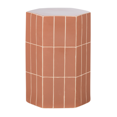 Plu decoratieve bijzettafel 54x38x32 cm keramiek oudroze