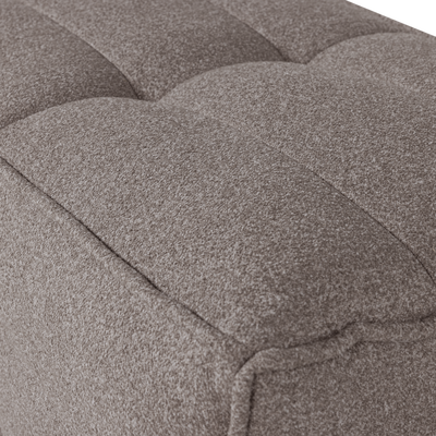 Cluster hocker velvet warm taupe