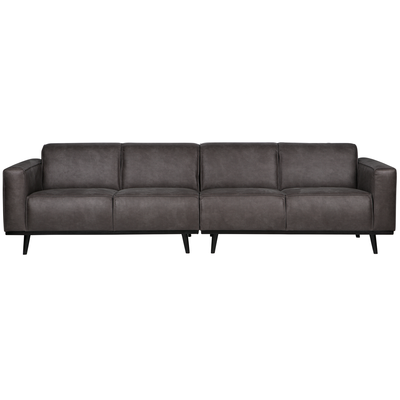 Statement 4-zits bank 280 cm chenille velvet perzikroze