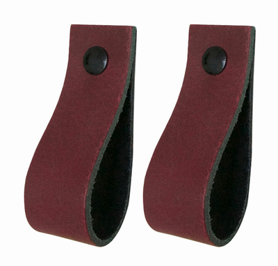 Leren handgrepen - De lus - maat XS | set van 2 - incl. 4 schroefjes