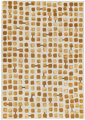 Ecorugs vloerkleed Cobblestone geel 140x200 cm