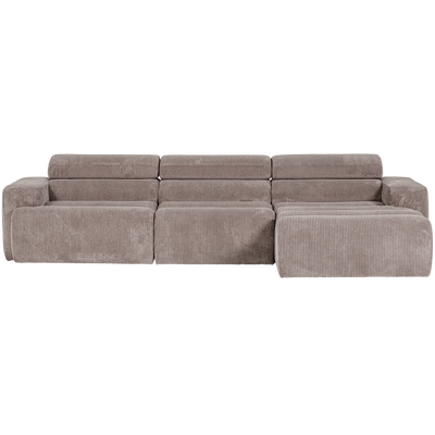 Novi chaise longue bank rechts donkerbruin melange