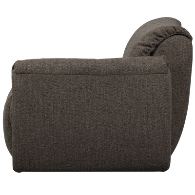 Baggy 1-zits element met arm rechts geweven chenille bruin
