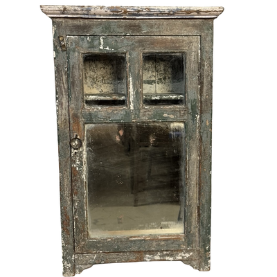 Hangkastje spiegel grijs/blauw