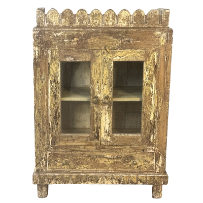 Onderkast glas geel/wit uniek