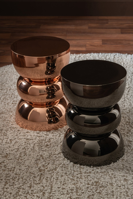 Bijzettafel lise - glanzend chrome roségoud | j-line