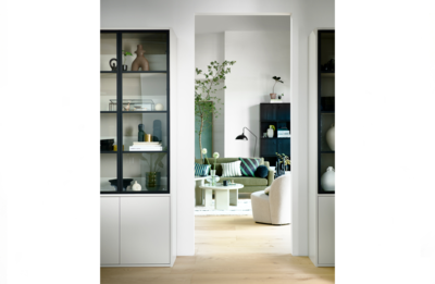 Vitrinekast Basic grenen 4 deurs
