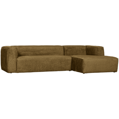 Bean hoekbank rechts chenille velvet taupe