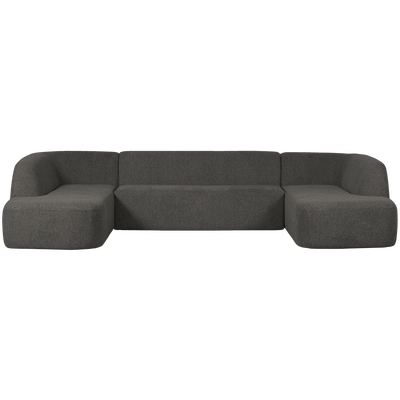 Sloping u-vorm bank off white melange
